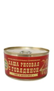 “Каша рисовая с говядиной” ГОСТ 325 г ж/б
