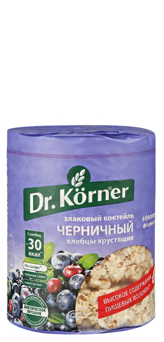 Хлебцы Dr.Korner “Злаковый коктейль черничный” 100 г