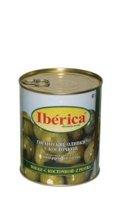 Оливки гигантские с косточкой "Iberica" 875 г ж/б
