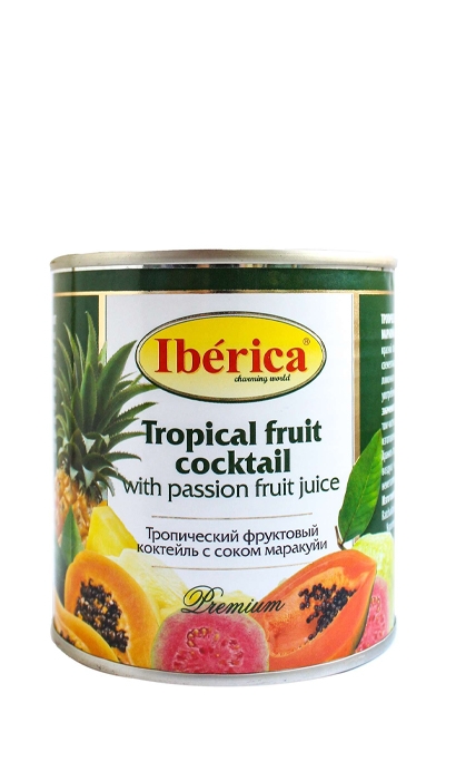 Тропический фруктовый коктейль с соком маракуйи “Iberica” 435 мл ж/б