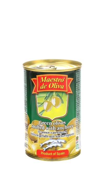 Оливки с анчоусом Maestro De Oliva (“Маэстро дэ олива”) 300 г ж/б