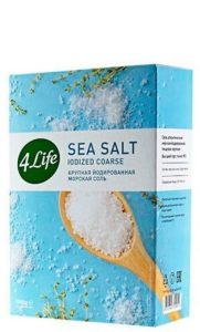 Соль Морская 4Life крупная йодированная 1 кг