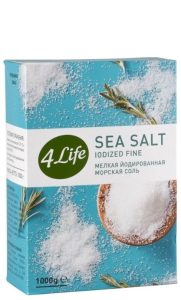 Соль Морская 4Life мелкая йодированная 1 кг