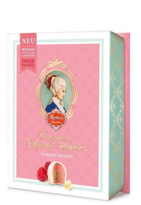 Конфеты Reber “Constanze Mozart Kugeln” с малиновой начинкой 120г