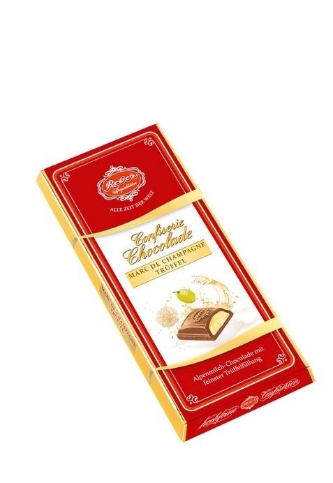 Шоколад “Reber Marc de Champagne” с пралине и бренди 100 г