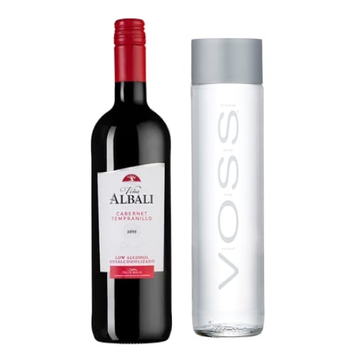 Набор вино б/алк “Винья Албали Каберне Темпранильо” 0.75л и Voss 0,8л