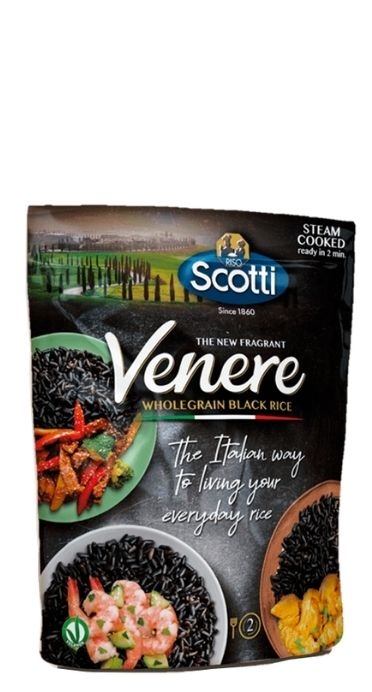 Riso Scotti Venere “Рис пропаренный черный «Venere»” 230 г