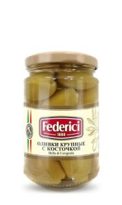 Оливки крупные с косточкой "Federici" 300 г