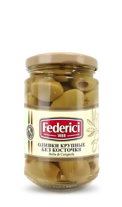 Оливки крупные без косточки “Federici” 300г