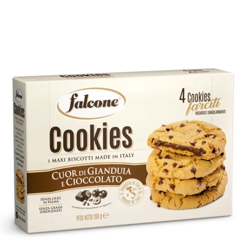 Печенье Falcone Cookies сахарное с ореховым кремом 200г