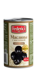 Маслины Federici гигантские с косточкой 420 г