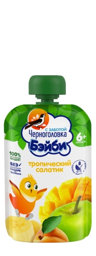 Пюре детское Черноголовка Бэйби “Тропический микс” 85г