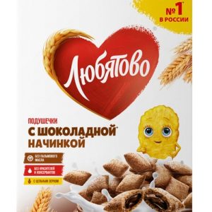 Подушечки Любятово с шоколадной начинкой 220 г