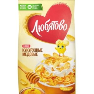 Готовый завтрак Любятово Хлопья кукурузные медовые 250 г