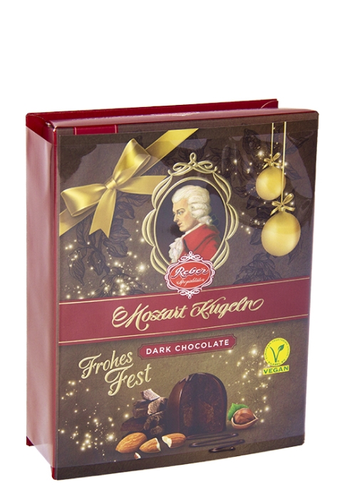 Конфеты Reber из темного шоколада “Mozart Kugeln” с нг открыткой 120г