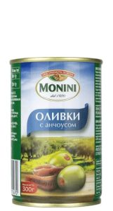 Оливки с анчоусом Monini (Монини) 300г