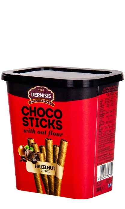 Вафельные трубочки Орех/Шоколад Dermisis 310г