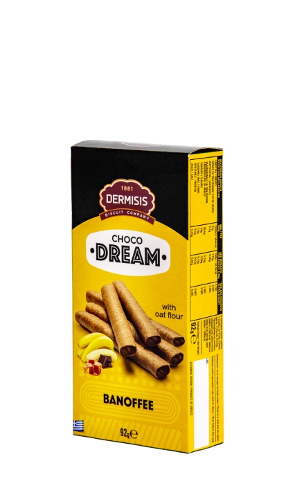 Вафельные трубочки Банан/Шоколад Dermisis 92г