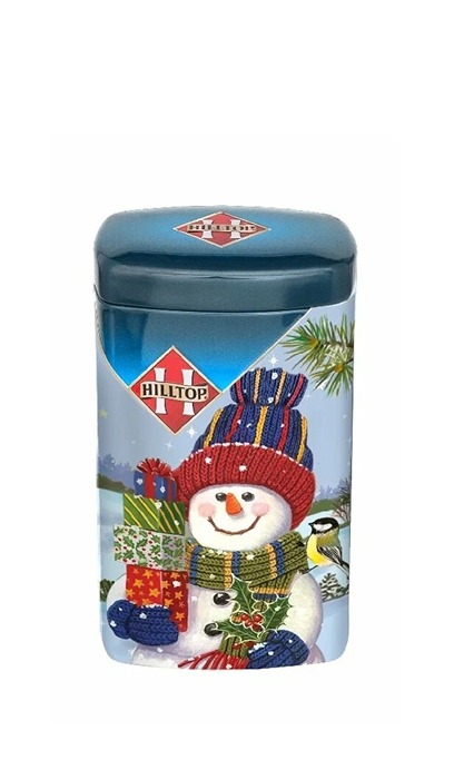 Чай HILLTOP подарок Цейлона “Снеговик с подарками” (символ года) 80г